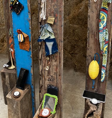 installation sculptures de ange et dam