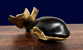 petite baleine en bronze