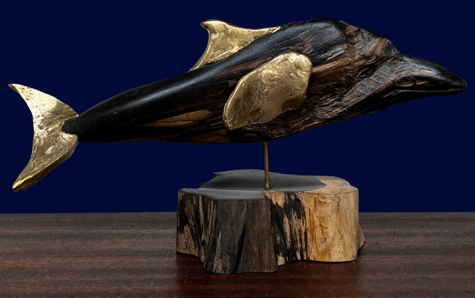 dauphin en bronze