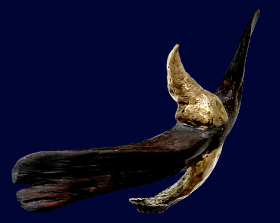 oiseau bois bronze