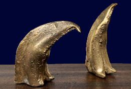 petits manchots en bronze